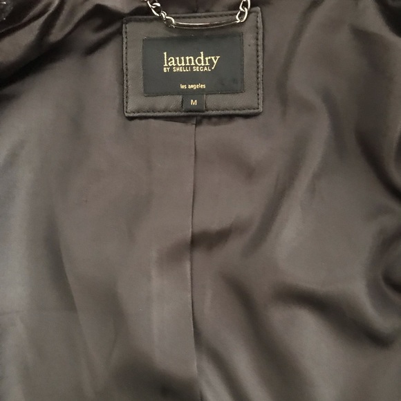 Laundry by Shelli Segal black leather jacket - Picture 7 of 8